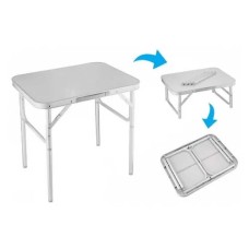 MESA PARA CAMPING DOBRÁVEL DE ALUMÍNIO E MDF 60X45X25/59CM