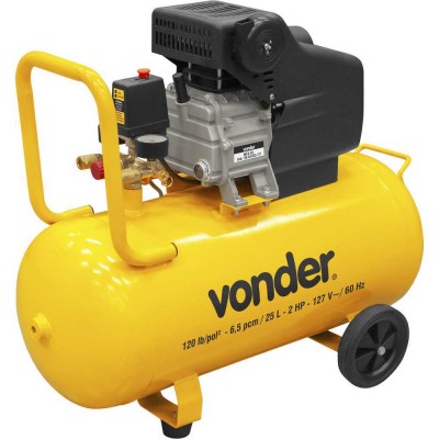 MOTOCOMPRESSOR DE AR 120 PSI 25 LITROS VONDER MCV25 127V