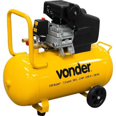 MOTOCOMPRESSOR DE AR 120 PSI 50 LITROS VONDER MCV50 220V